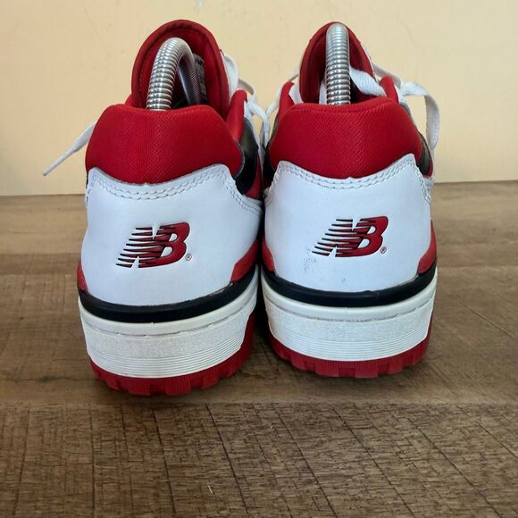 New Balance 550 Mens Size 8 D White Team Red Leather Shoes Sneakers BB550SE1 - Picture 2 of 8